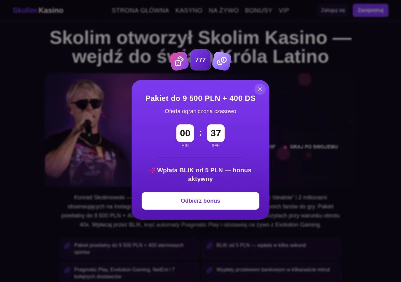 Skolim Kasino bonus banner